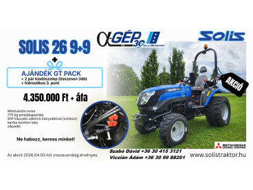 SOLIS 26 9+9  TRAKTOR AKCIÓ